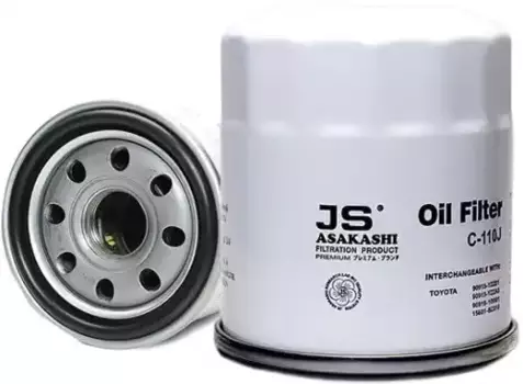 Фильтр масляный JS ASAKASHI C110J Toyota Avensis 1.6VVTI 97-00/Yaris 1.0-1.5i 06>