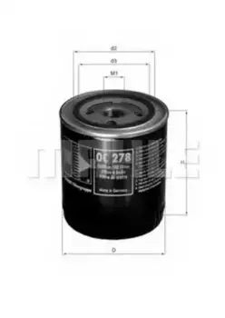 Фильтр масляный KNECHT OC278 Opel Omega A 2.3D/TD 86-94/Frontera 2.3TD 92-98