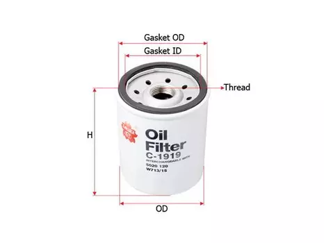 Фильтр масляный SAKURA C-1919 Landrover Discovery II 94-04