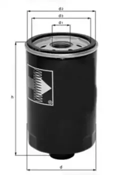 Фильтр масляный MAHLE OC 51 Audi 80/100/A6, Seat Ibiza 93>, VW Passat 1.6D/TD-2.5TDi 88>