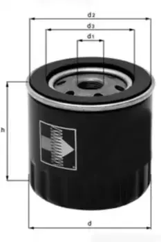 Фильтр масляный MAHLE OC 976 Citroen Xsara/Xantia 1.9D/2.0i/HDi 99>, Peugeot 106-807 1.1i-2.1TD 96>