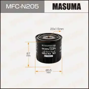 Фильтр масляный MASUMA MFC-N205 Renault Laguna 3.0DCi 08>/Scenic1.9DCi 09>, Nissan Navara 3.0DCi 10>