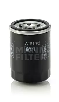 Фильтр масляный MANN-FILTER W 610/3 Mazda 626 2.5 24V 92>, Mitsubishi Galant 1.6-2.0 88>