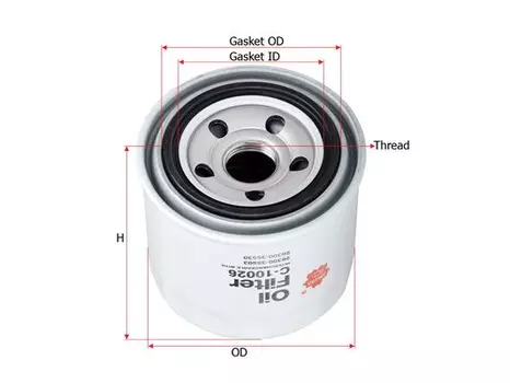 Фильтр масляный SAKURA C-10026 Mitsubishi Colt/Galant/Lancer 1.1-3.5 83>