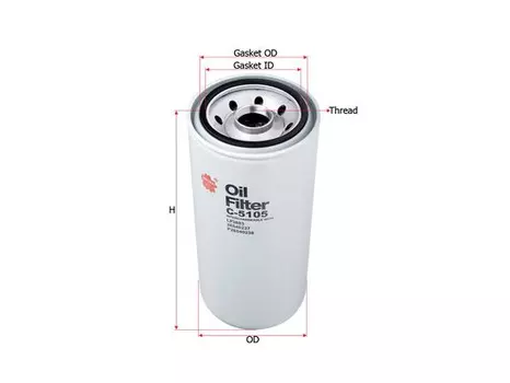 Фильтр масляный SAKURA C5105 Navistar