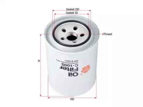 Фильтр масляный SAKURA C-1005 Mitsubishi Galant/Lancer 1.8D/TD 4D65 84-87