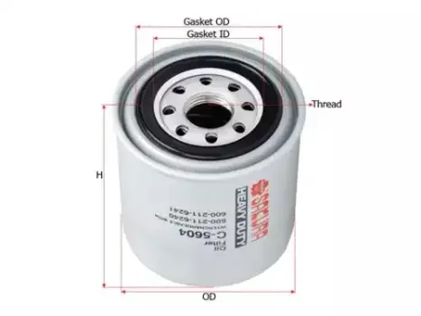 Фильтр масляный SAKURA C-5604 KOMATSU