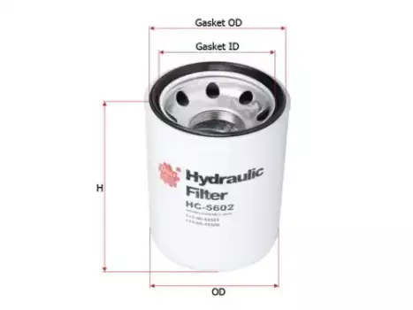 Фильтр масляный SAKURA HC5602 KOMATSU, HITACHI, KUBOTA, VOLVO, CONSTRUCTION EQUIPMENT