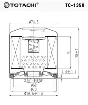 Фильтр масляный TOTACHI TC-1350
