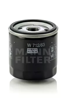 Фильтр масляный MANN-FILTER W 712/83 Toyota 4 Runner/Hi-Ace/Land Cruiser/Previa/Yaris 2.0-3.4/1.4D 84>