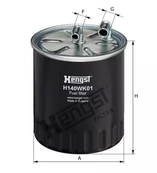 Топливный фильтр HENGST H140WK01 Chrysler 300 C, MB A/B/C/E/G/GL/R/S/Sprinter/Viano/Vito