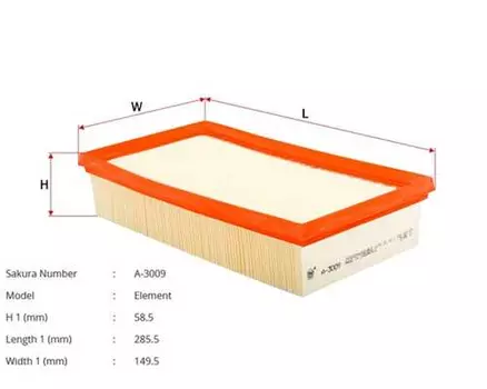 Фильтр воздушный SAKURA A3009