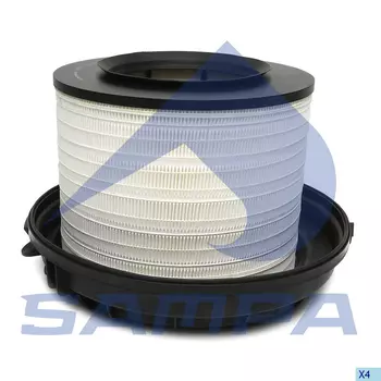 фильтр воздушный! D404/518,5 d221,8 H346 с крышкой\ MB Actros/Axor/Atego, DAF