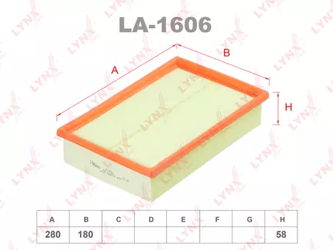 Фильтр воздушный LYNXAUTO LA-1606