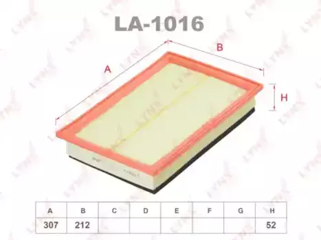 Фильтр воздушный LYNXAUTO LA-1016