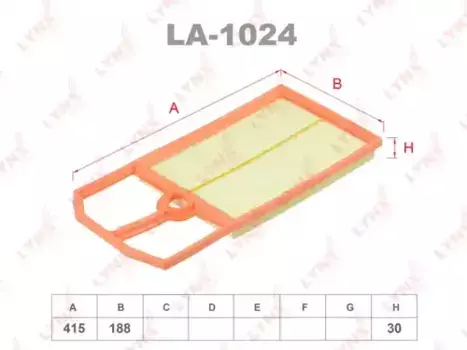 Фильтр воздушный LYNXAUTO LA-1024