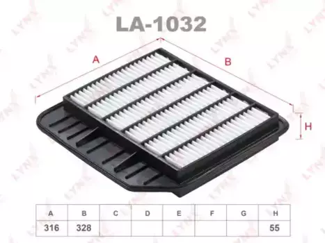 Фильтр воздушный LYNXAUTO LA-1032