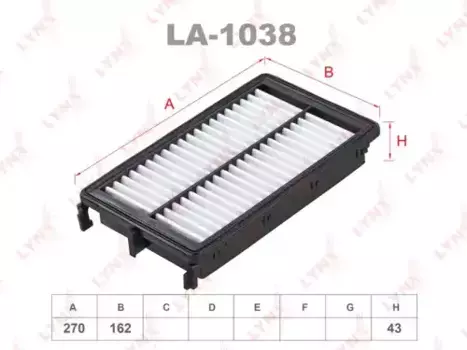 Фильтр воздушный LYNXAUTO LA-1038