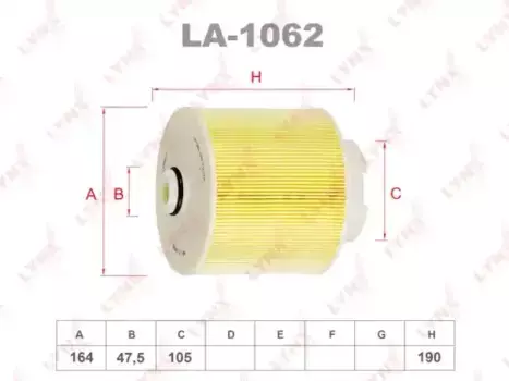 Фильтр воздушный LYNXAUTO LA-1062