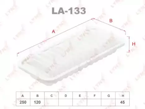 Фильтр воздушный LYNXAUTO LA-133