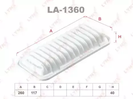 Фильтр воздушный LYNXAUTO LA-1360