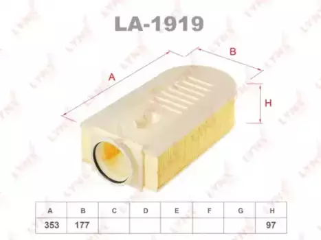 Фильтр воздушный LYNXAUTO LA-1919