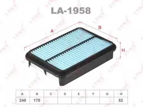 Фильтр воздушный LYNXAUTO LA-1958