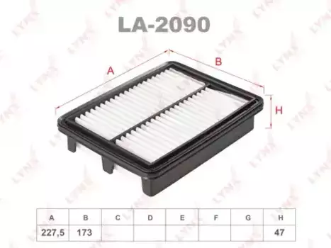 Фильтр воздушный LYNXAUTO LA-2090