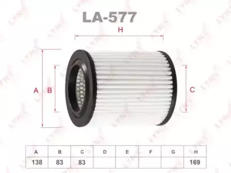 Фильтр воздушный LYNXAUTO LA-577