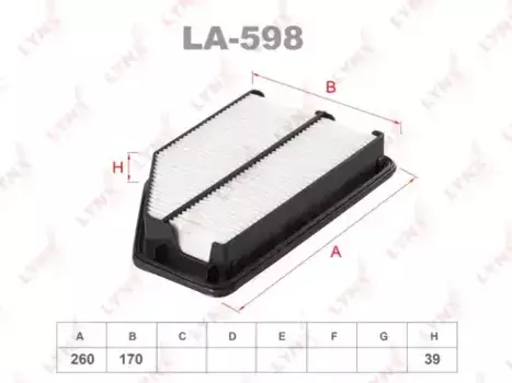 Фильтр воздушный LYNXAUTO LA-598