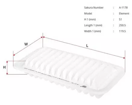 Фильтр воздушный SAKURA A1178