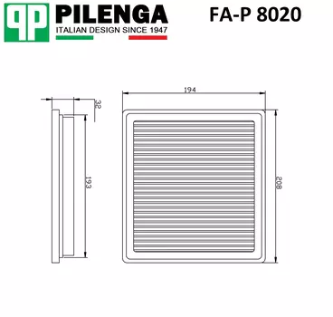 Фильтр воздушный PILENGA FA-P 8020