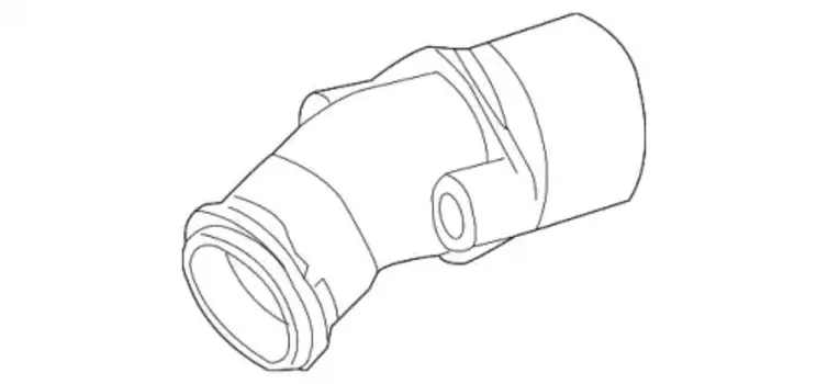 фланец системы охлаждения!\ MB W203/W204/C209/W211 02-14