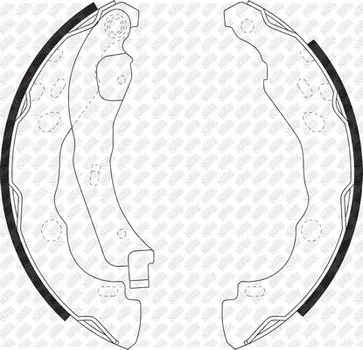 FN0619-NIBK колодки барабанные!\ Renault Clio 1.2i-1.9DTi с ABS 98>