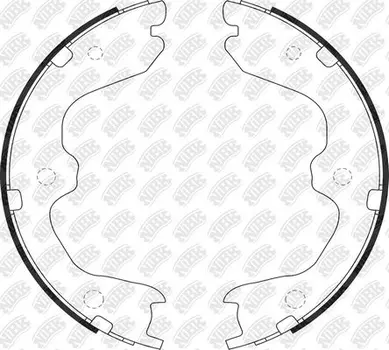 Тормозные колодки барабанные задняя ось NIBK FN0643