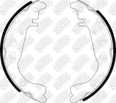 Тормозные колодки барабанные задняя ось NIBK FN2342