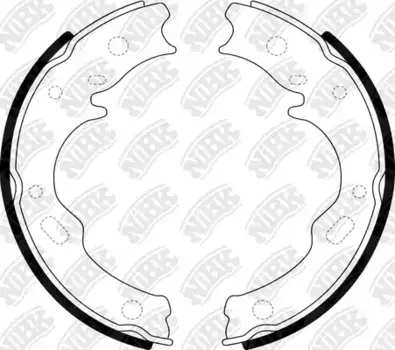 Тормозные колодки барабанные задняя ось NIBK FN4443
