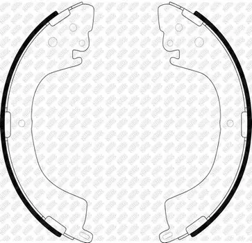 FN6718-NIBK колодки барабанные!\ Mitsubishi L200 2.0-2.5TD 96>/L400 2.5TD 99>