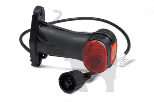 фонарь габаритн!T4W пр.рожок24Vкр/ж/б прям/высок с каб.0.57m кругл.штек 2-пол066204\SCHMITZ