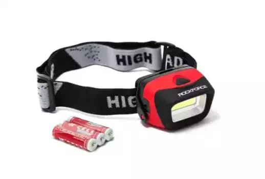 фонарь налобный! COB LED, 3 режима, в комплекте 3 батарейки ААА\ RF-01X0049 ROCK FORCE