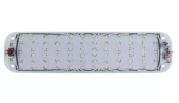 фонарь освещения салона! прицеп, полуприцеп 12-80В, 11W, 250х60х10мм\ ТАС-ОС-04 ТЕХАВТОСВЕТ