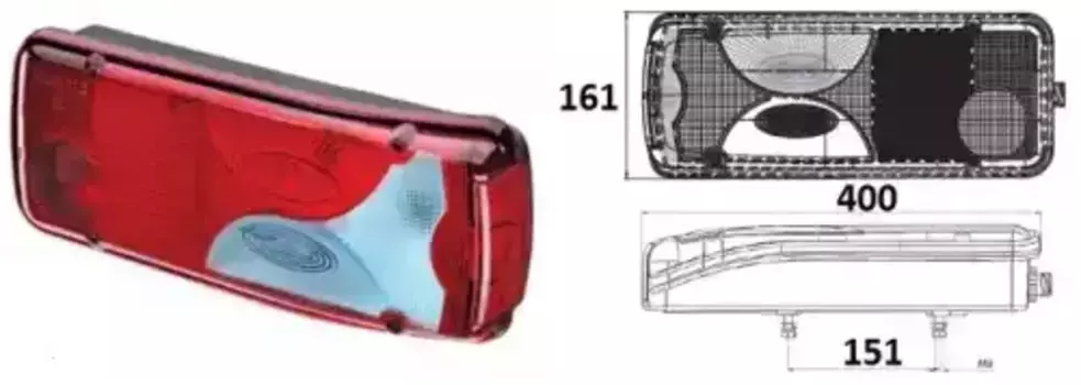 Фонарь задний ТЕХАВТОСВЕТ U025-02L