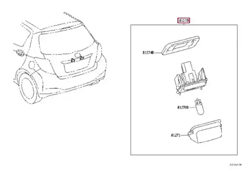 Фонарь задний TOYOTA / LEXUS 81270-33081
