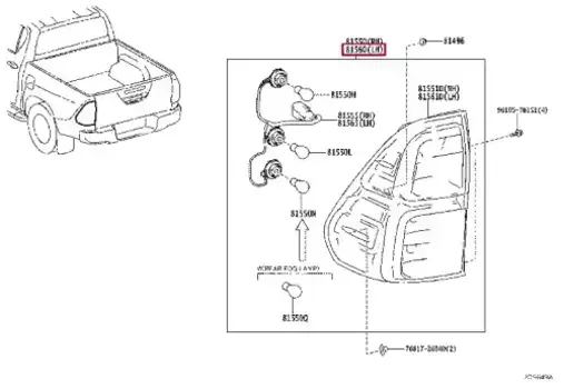 Фонарь задний TOYOTA / LEXUS 815600K271