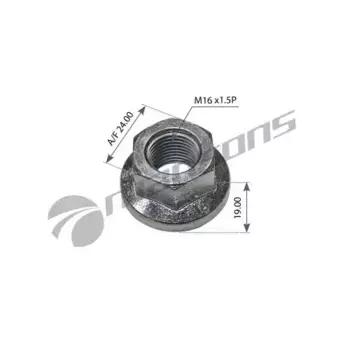 Гайка колесная MANSONS 100082 M16x1.5 плоская открытая