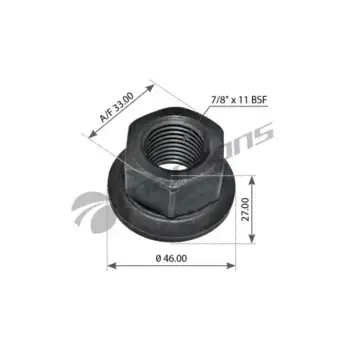 Гайка колесная MANSONS 100084 7/8''-11BSF R (правое) плоская открытая