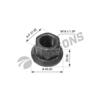 Гайка колесная MANSONS 200.153 M18x1.5 плоская открытая