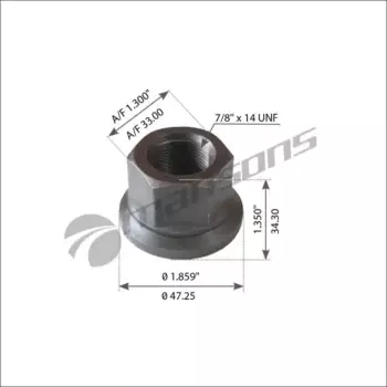 Гайка колесная MANSONS 900.371 7/8''-14UNF плоская открытая