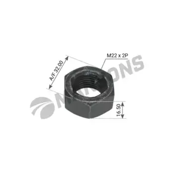 Гайка колесная MANSONS WN039 M22x2 плоская открытая