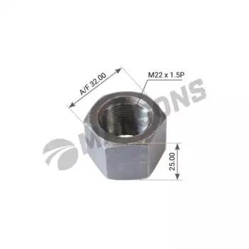 Гайка колесная MANSONS WN311 M22x1.5 плоская открытая